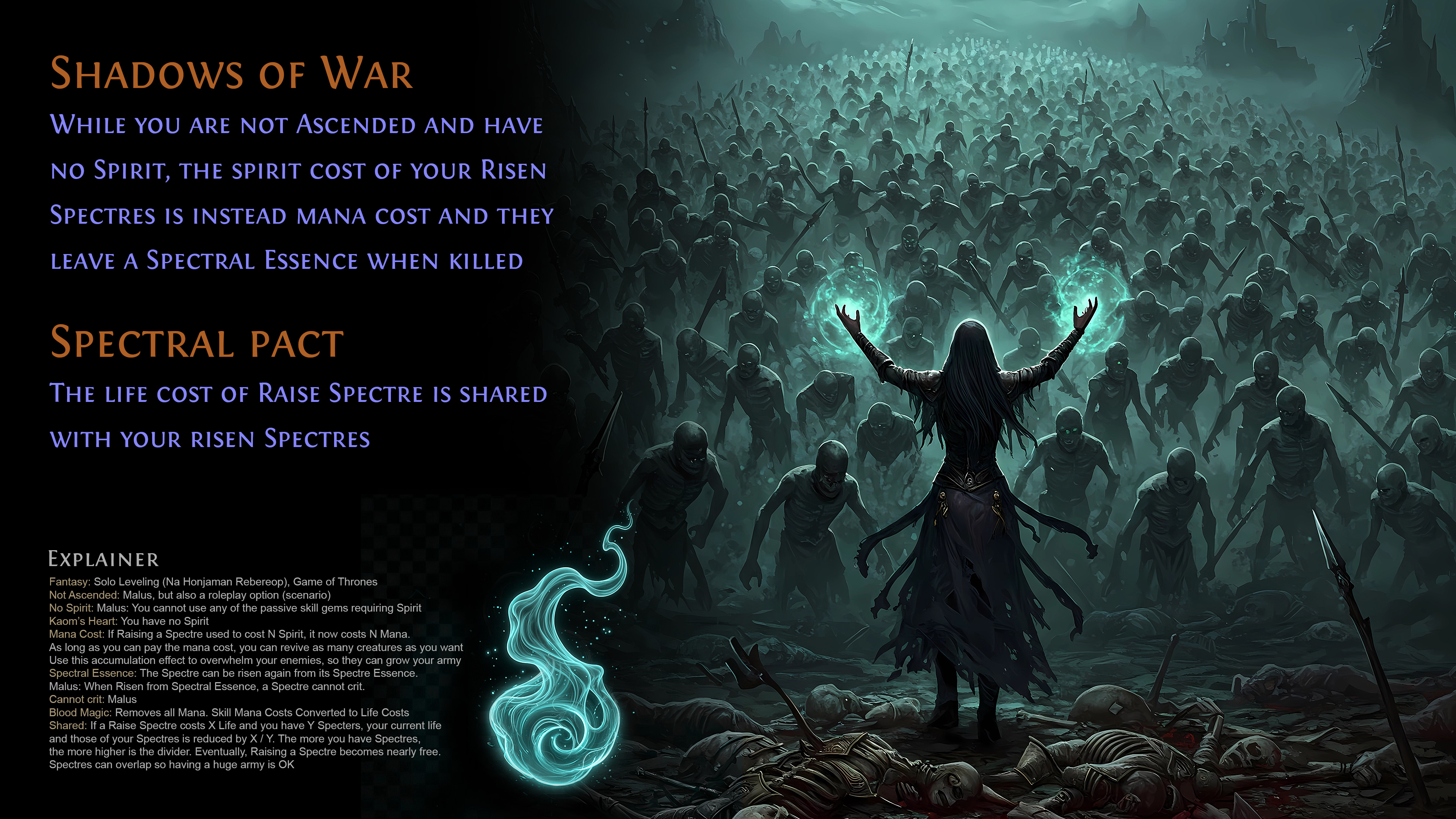 Path of Exile Proposal 2 - Spectre Army